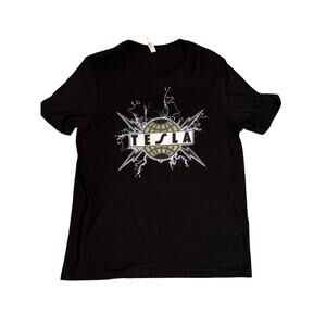 Tesla Graphic T-Shirt black concert t-shirt size XL 100% cotton